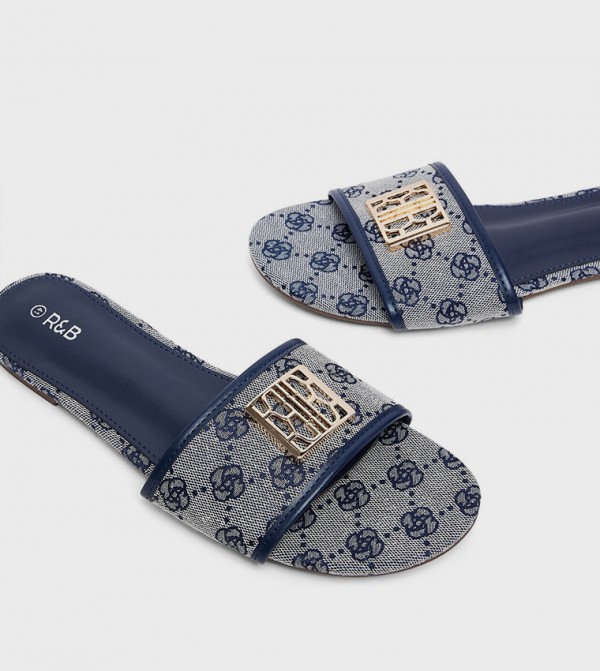 R&B  Shoes - Blue Flat Sandals