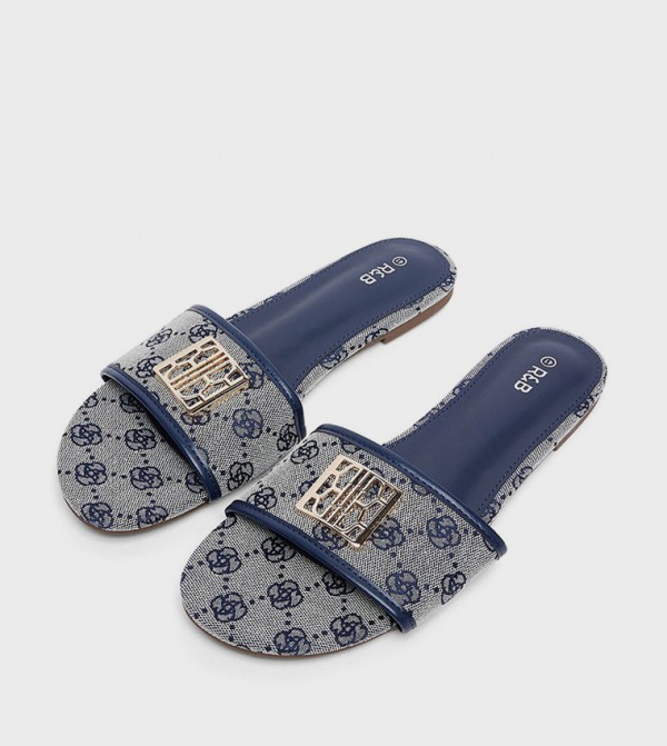 R&B  Shoes - Blue Flat Sandals