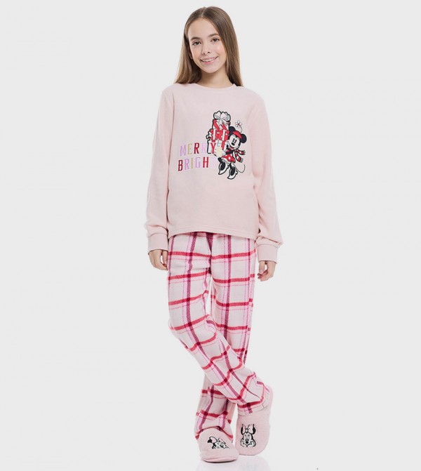 R&B  Clothing - Pink Top & Pyjama Sets