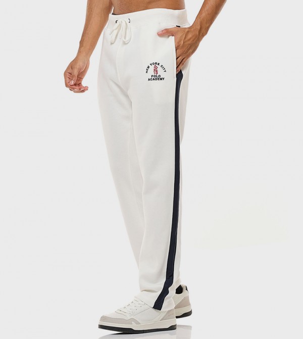 R&B  Pants & Chinos - Ivory Joggers