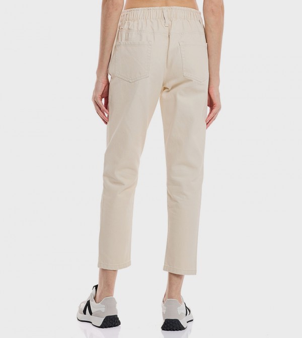 R&B  Jeans - Beige Mom Jeans