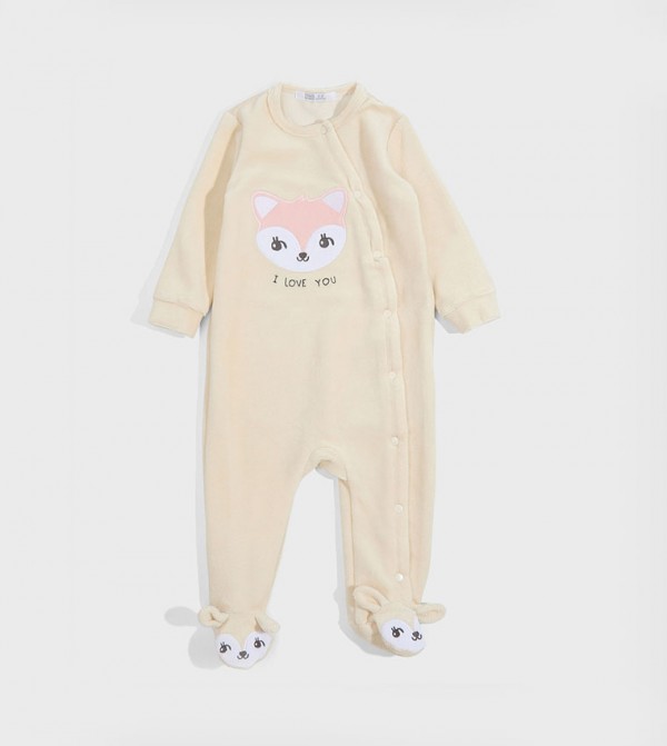 R&B  Onepiece & Bodysuits - Beige Sleep Suits