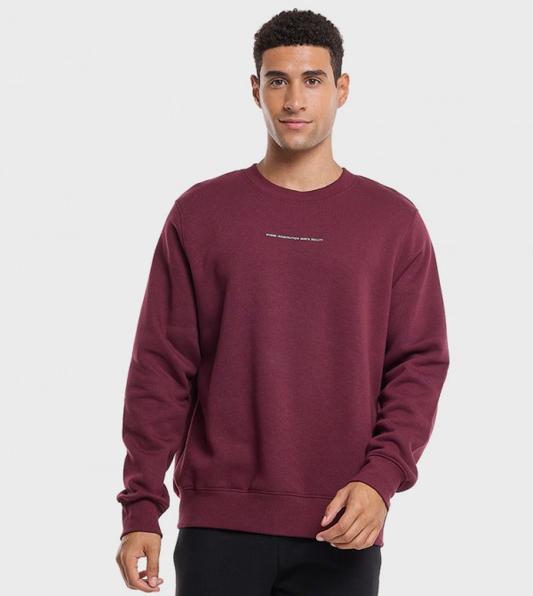 R&B  Hoodies & Sweatshirts - Maroon Sweatshirts