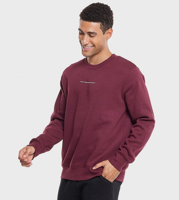 R&B  Hoodies & Sweatshirts - Maroon Sweatshirts
