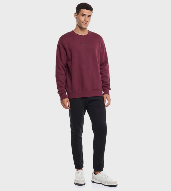 R&B  Hoodies & Sweatshirts - Maroon Sweatshirts