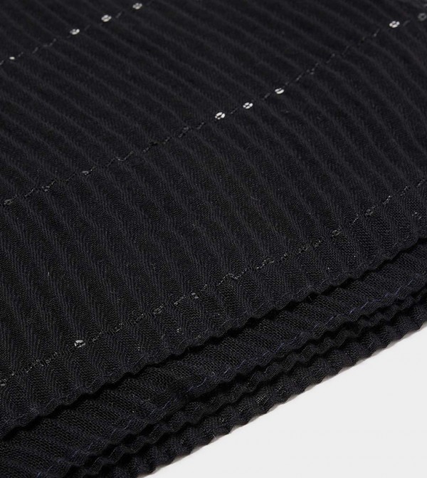 R&B  Scarves - Black Woven Scarves