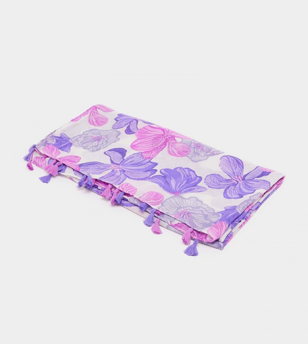 R&B  Scarves - Purple Woven Scarves