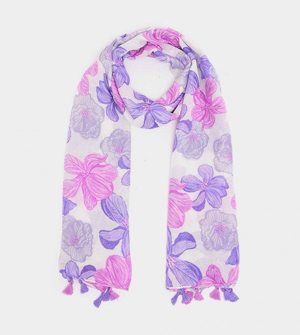 R&B  Scarves - Purple Woven Scarves
