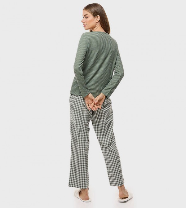 R&B  Sleepwears & Loungewears - Green Pyjama Set