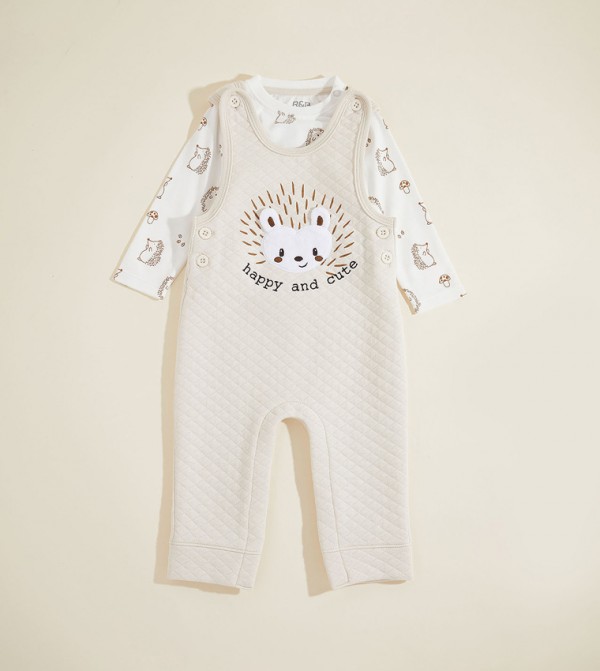 R&B  Baby Essentials - Beige Rompers