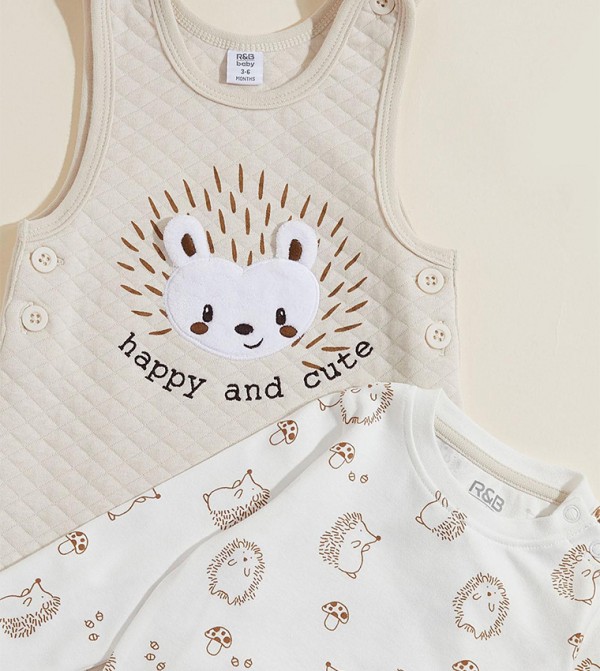 R&B  Baby Essentials - Beige Rompers