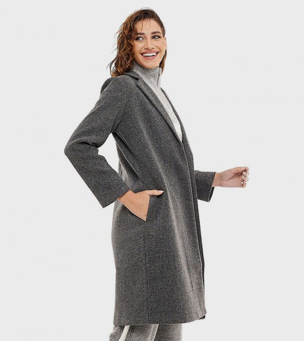 R&B R&B - Dark Grey Overcoats
