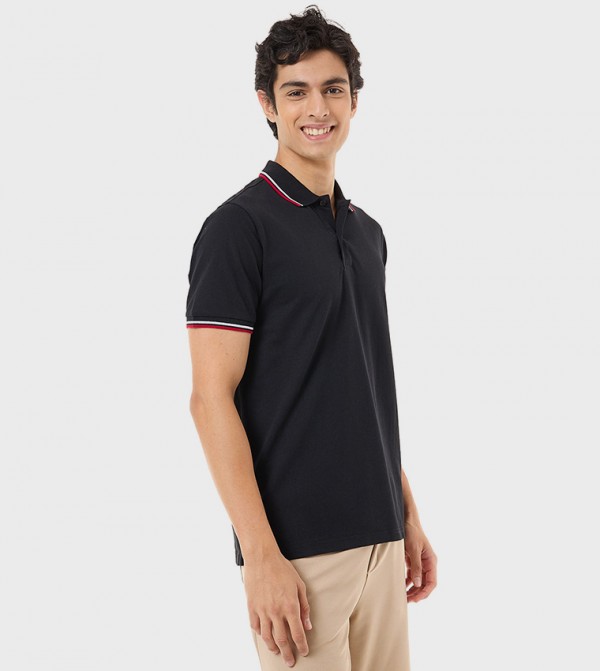 R&B  - Black Polo T-shirts