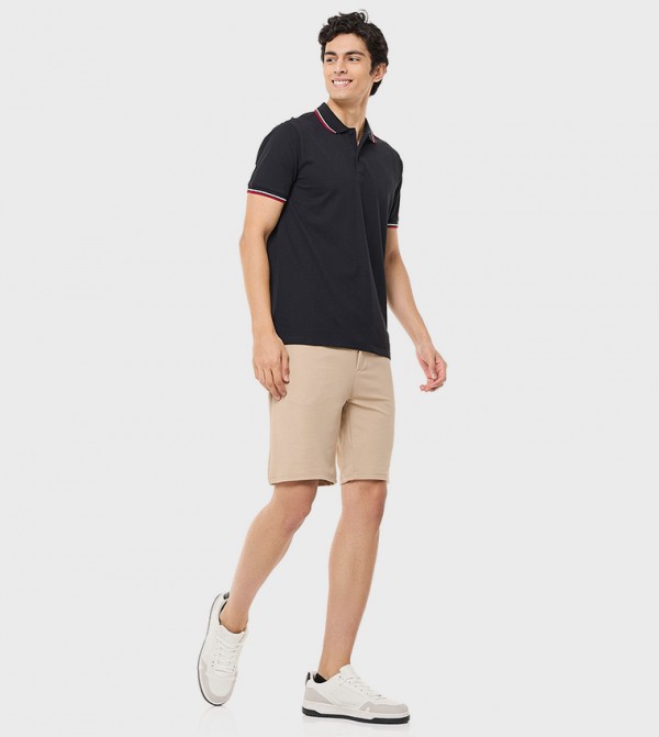 R&B  - Black Polo T-shirts