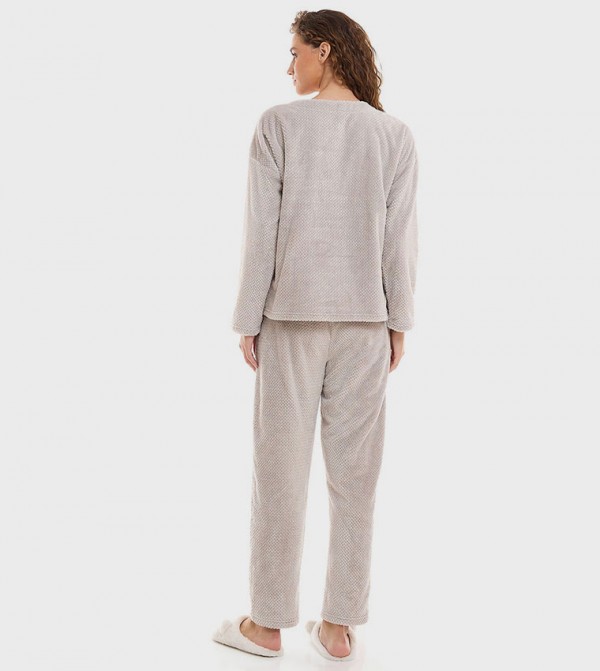 أر آند بي  ملابس نوم - رمادي Pyjama Set