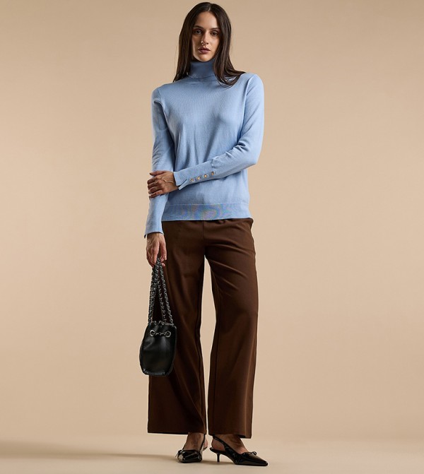 أر آند بي  سترات و كارديغانات - أزرق Turtle neck Sweaters