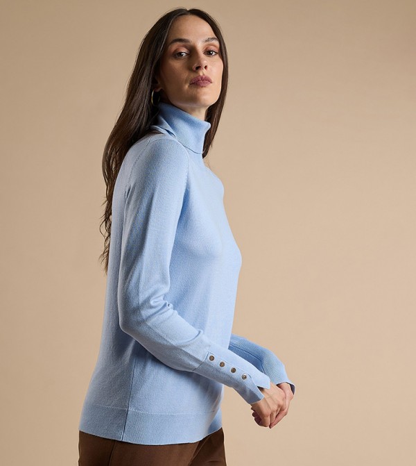 أر آند بي  سترات و كارديغانات - أزرق Turtle neck Sweaters