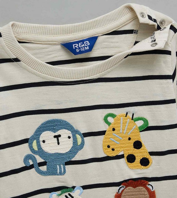 R&B Topwear - White T-shirts