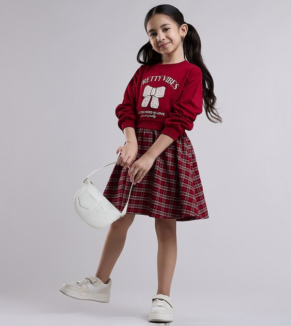 R&B  Casual Dress - Wine Casual Dress