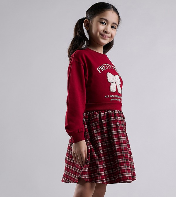 R&B  Casual Dress - Wine Casual Dress