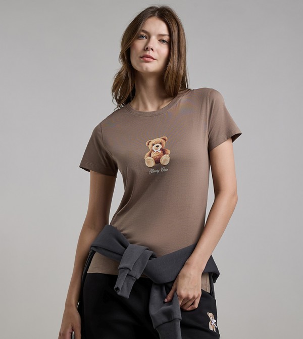 R&B T-Shirts - Brown Short Sleeve T-Shirts