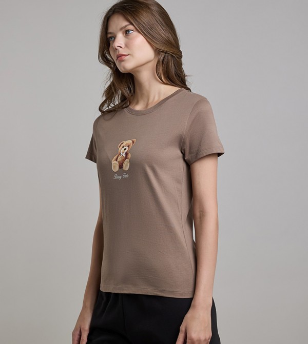 R&B T-Shirts - Brown Short Sleeve T-Shirts