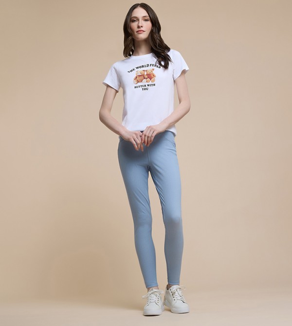 أر آند بي  تيشيرتات - أبيض Short Sleeve T-Shirts