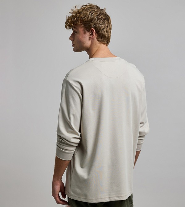 R&B R&B - Beige Round Neck T-Shirts