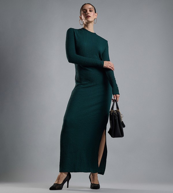 R&B Dresses - Dark Green Midi Dresses
