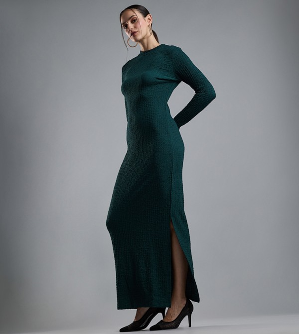 R&B Dresses - Dark Green Midi Dresses