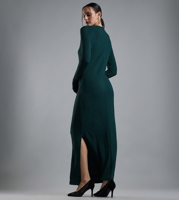 R&B Dresses - Dark Green Midi Dresses