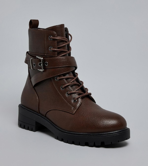R&B Boots - Dark Brown Ankle length Boots