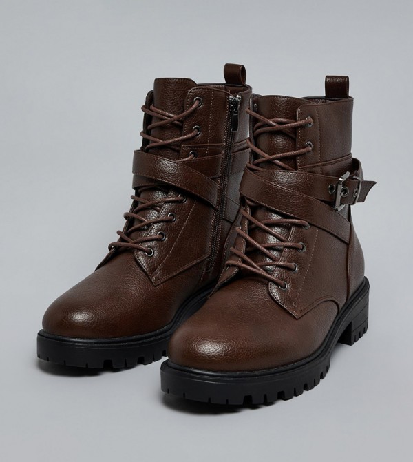 R&B Boots - Dark Brown Ankle length Boots