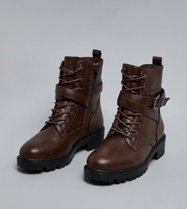 R&B Boots - Dark Brown Ankle length Boots