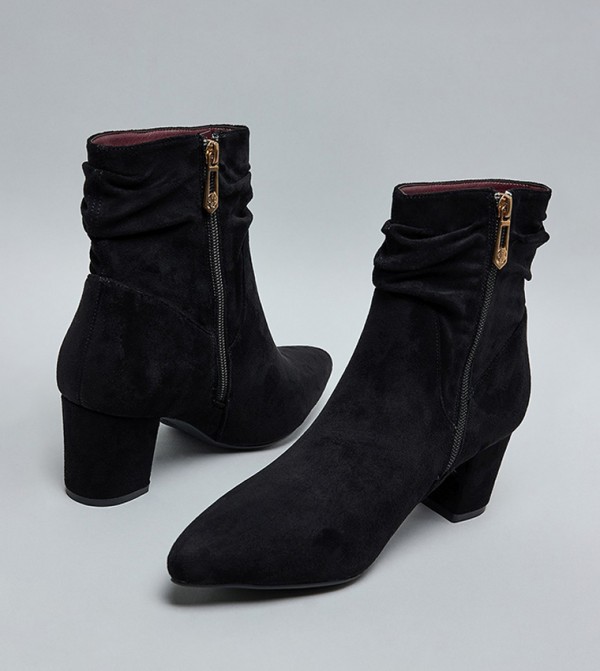 R&B Boots - Black Ankle length Boots