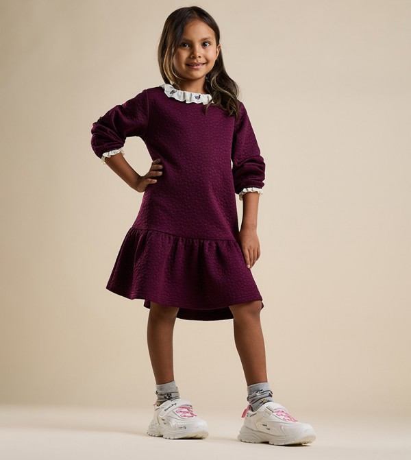 R&B  Casual Dress - Wine Casual Dress