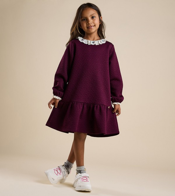 R&B  Casual Dress - Wine Casual Dress