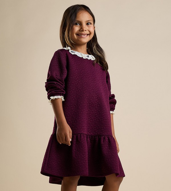 R&B  Casual Dress - Wine Casual Dress