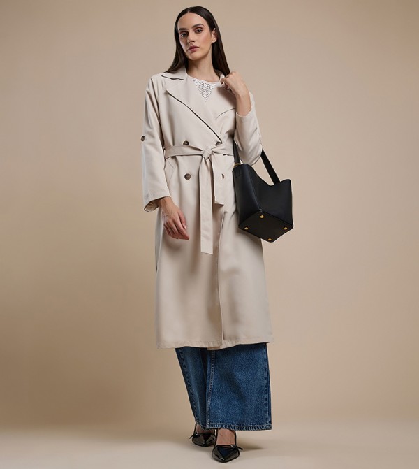 R&B  Overcoats - Beige Overcoats