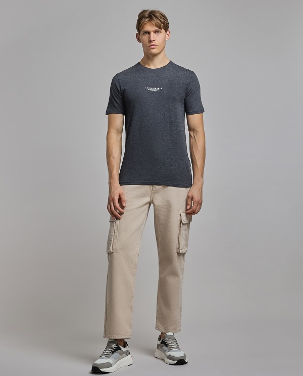 R&B R&B - Charcoal Round Neck T-Shirts