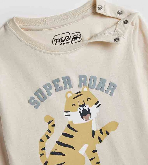 R&B  Clothing - Beige T-shirts