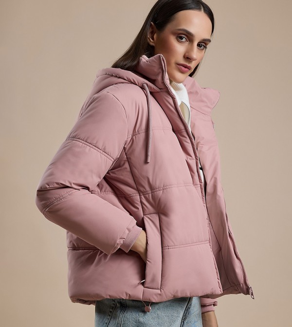 R&B Puffer & Quilted Jackets - Pink Puffer & Quilted Jackets