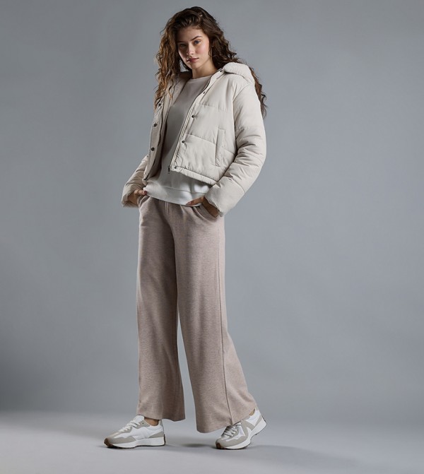 R&B Clothing - Beige Puffer & Quilted Jackets