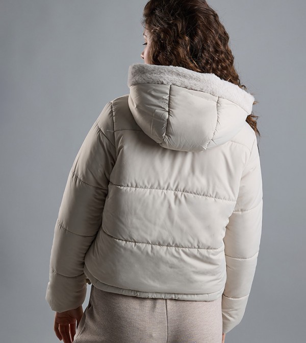 R&B Clothing - Beige Puffer & Quilted Jackets