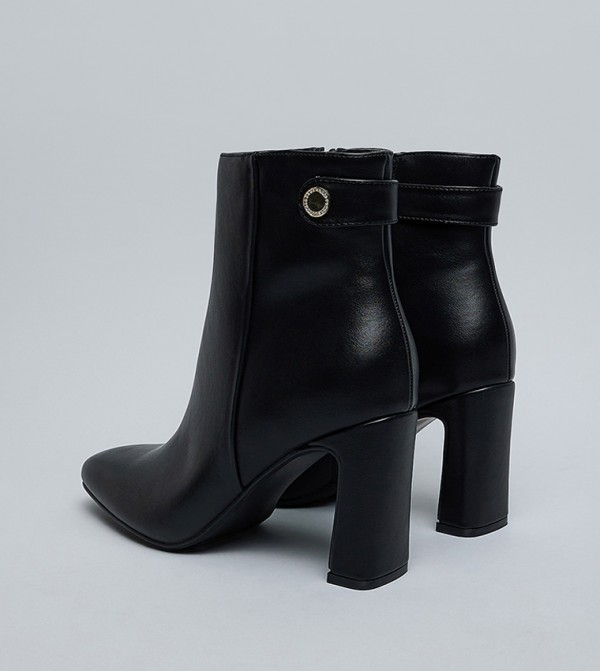 R&B  Boots - Black Ankle length Boots
