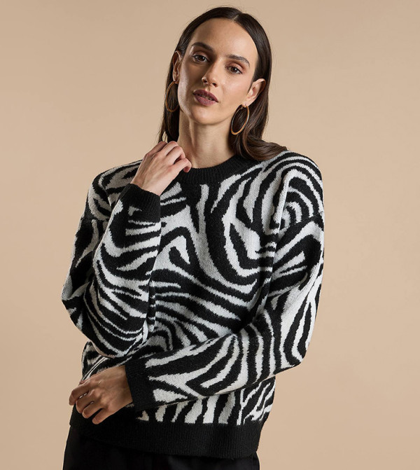 R&B  Sweaters & Cardigans - Multi Round Neck Sweaters