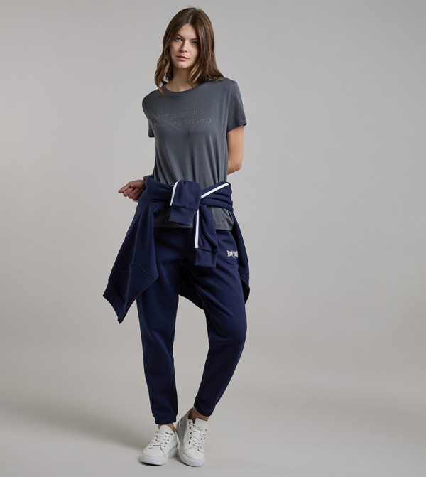 أر آند بي  تيشيرتات كاجوال - رمادي Short Sleeve T-Shirts