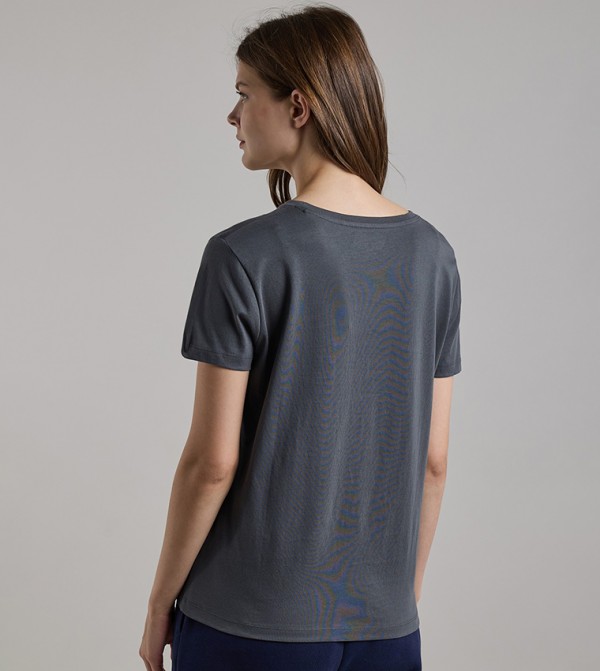 أر آند بي  تيشيرتات كاجوال - رمادي Short Sleeve T-Shirts