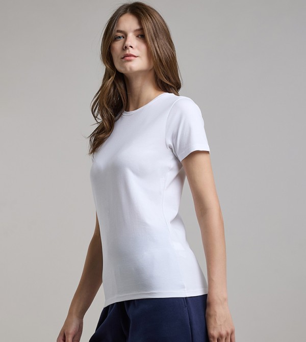 R&B  Clothing - White Short Sleeve T-Shirts