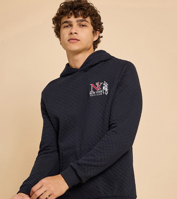 أر آند بي  هودي - كحلي مزرق  هودي